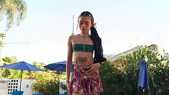 Giant Monster Terrorizes Petite Asian Princess In Rough Encounter